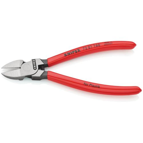 Knipex Diagonal Plastics Cutter Plastic Coated 160mm 72 01 160